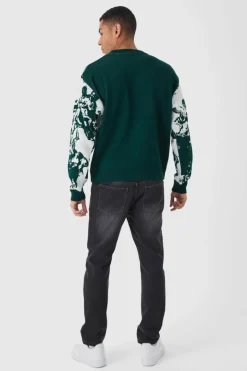 Oversized Boxy Renaissance Graphic Knit Jumper