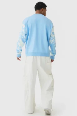 Oversized Boxy Renaissance Graphic Knit Jumper