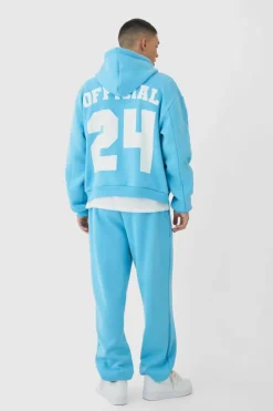 Oversized Boxy Rope Drawcords Varsity Zip Through Tracksuit