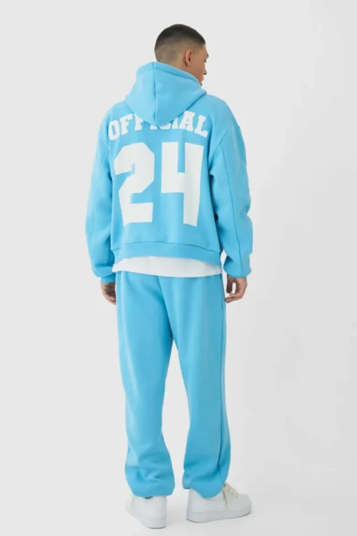 Oversized Boxy Rope Drawcords Varsity Zip Through Tracksuit