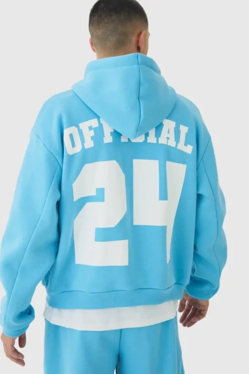 Oversized Boxy Rope Drawcords Varsity Zip Through Tracksuit