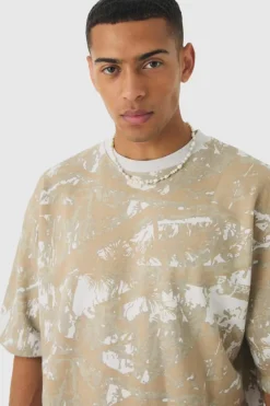 Oversized Boxy Short Sleeve Forest Graphic Sweatshirt