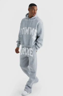 Oversized Boxy Split Hem Homme Tracksuit