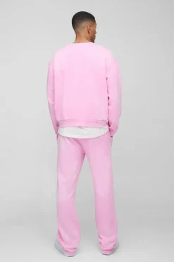 Oversized Boxy Spray Wash Ofcl Printed Sweat Tracksuit