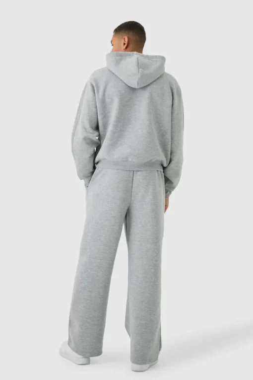 Oversized Boxy Star Printed Zip Through Hooded Tracksuit