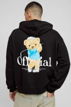 Oversized Boxy Teddy Graphic Hoodie