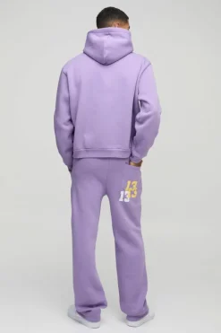 Oversized Boxy Worldwide 13 Embroidered Varsity Tracksuit