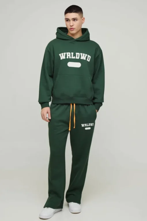 Oversized Boxy Worldwide Hooded Tracksuit