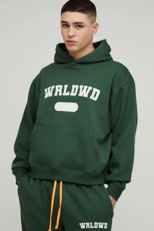 Oversized Boxy Worldwide Hooded Tracksuit