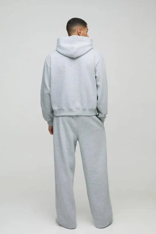Oversized Boxy Worldwide Distressed Applique Hooded Tracksuit