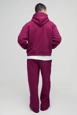 Oversized Boxy Worldwide Print Hooded Tracksuit