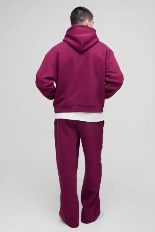 Oversized Boxy Worldwide Print Hooded Tracksuit