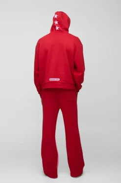 Oversized Boxy Worldwide Star Varsity Hooded Gusset Tracksuit