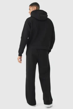 Oversized Boxy Worldwide Emboss Wide Leg Tracksuit