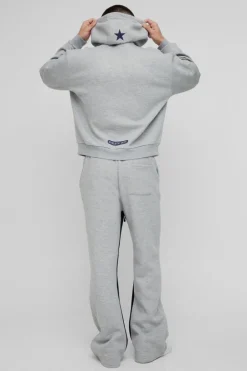 Oversized Boxy Worldwide Star Varsity Hooded Gusset Tracksuit