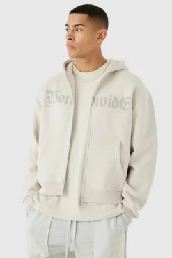 Oversized Boxy Worldwide Zip Through Hoodie
