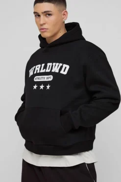 Oversized Boxy Worldwide Star Hoodie