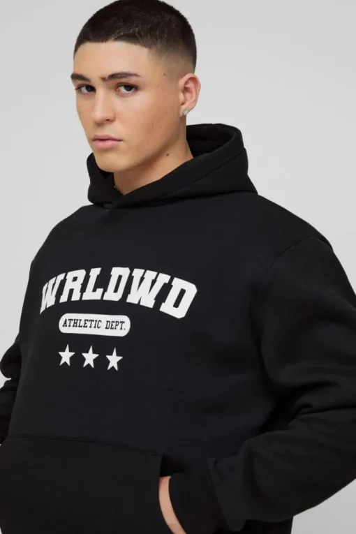Oversized Boxy Worldwide Star Hoodie