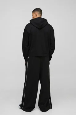Oversized Boxy Zip Through Carpenter Hoodie