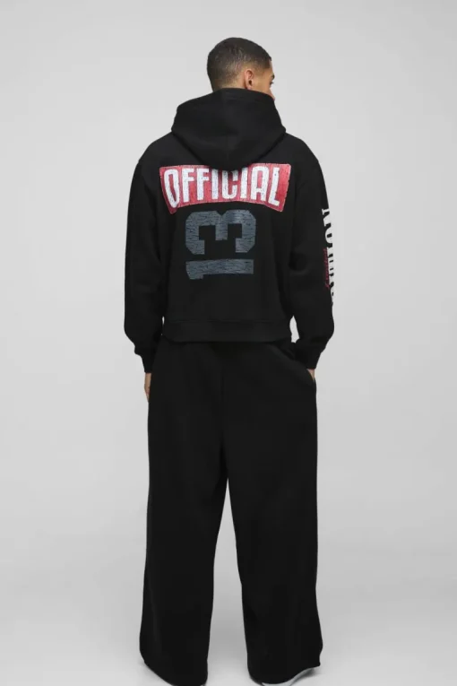 Oversized Boxy Zip Thru and Extreme Wide Leg Moto Tracksuit