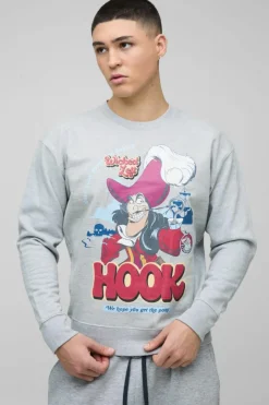 Oversized Captain Hook License Print Sweatshirt