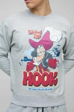 Oversized Captain Hook License Print Sweatshirt