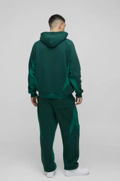 Oversized Colour Block Official Embroidered Zip Through Tracksuit