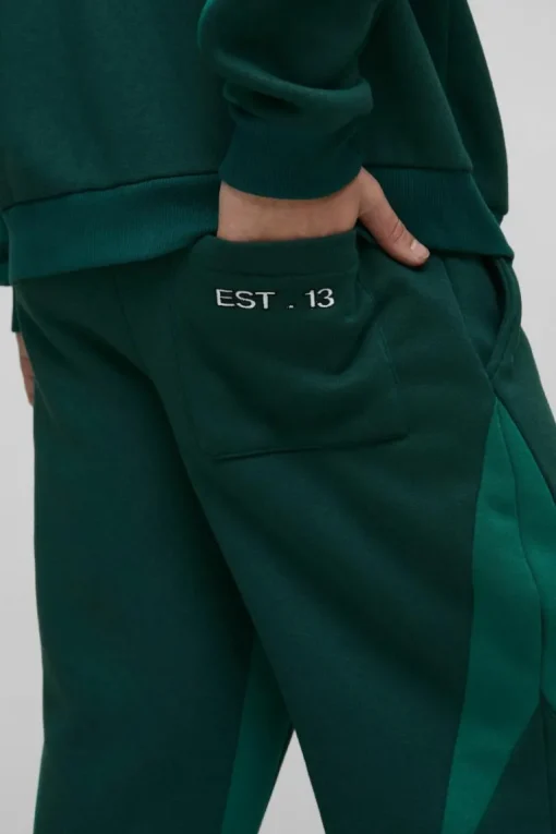 Oversized Colour Block Official Embroidered Zip Through Tracksuit