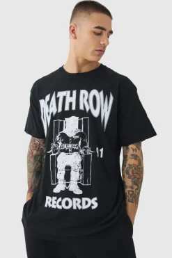 Oversized Death Row Records License Print T-shirt
