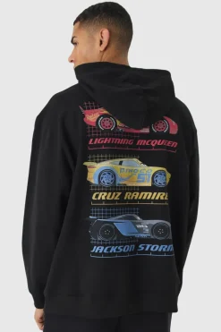 Oversized Disney Cars License Print Hoodie