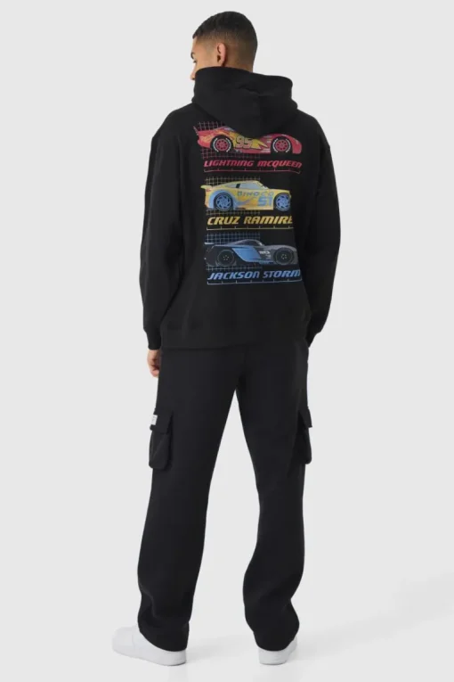 Oversized Disney Cars License Print Hoodie