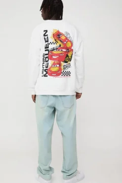 Oversized Disney Cars License Print Sweatshirt
