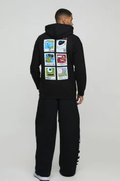 Oversized Disney Pixar Multi Character License Print Hoodie