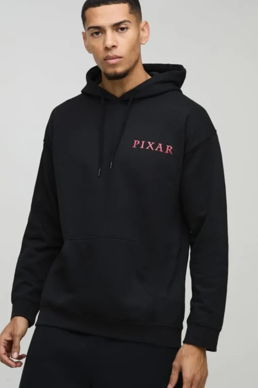 Oversized Disney Pixar Multi Character License Print Hoodie