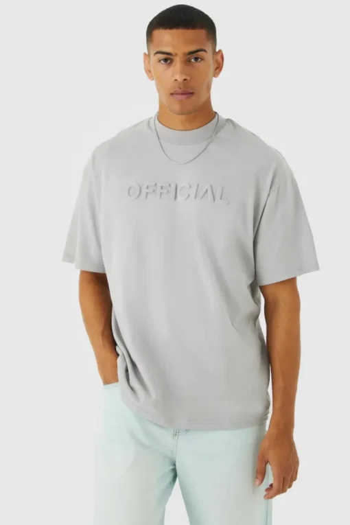 Oversized Embossed Detail T-shirt