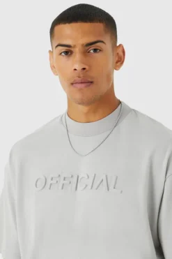 Oversized Embossed Detail T-shirt