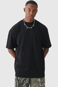 Oversized Extended Neck Extreme Gothic Back Graphic T-shirt
