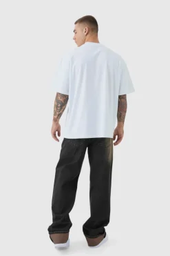 Oversized Extended Neck Limited Edition Embossed T-Shirt
