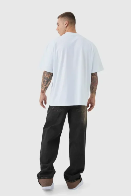 Oversized Extended Neck Limited Edition Embossed T-Shirt