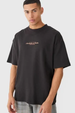 Oversized Extended Neck Printed T-shirt