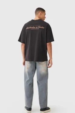 Oversized Extended Neck Printed T-shirt