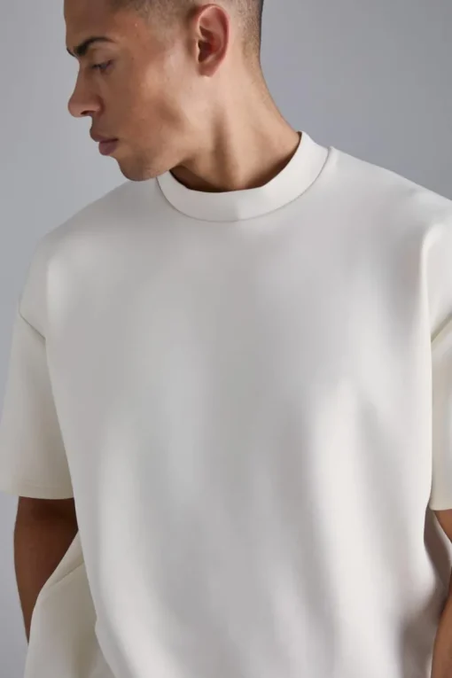 Oversized Extended Neck Scuba T-shirt
