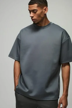 Oversized Extended Neck Scuba T-Shirt