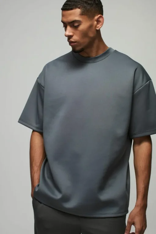 Oversized Extended Neck Scuba T-Shirt