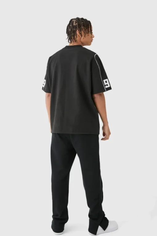 Oversized Extended Neck Universal Graphic T-shirt