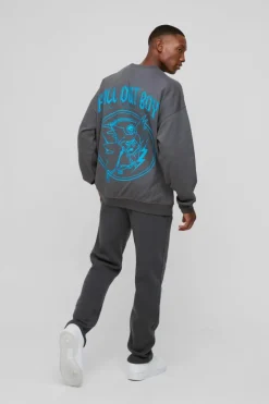 Oversized Fall Out Boy License Print Sweatshirt