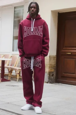 Oversized Fit Homme Print Tracksuit
