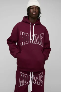 Oversized Fit Homme Print Tracksuit