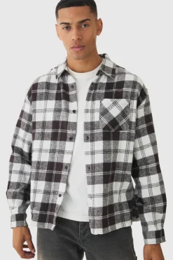 Oversized Flannel Long Sleeve Check Shirt
