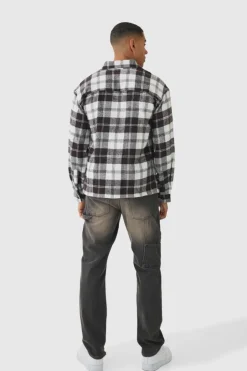 Oversized Flannel Long Sleeve Check Shirt